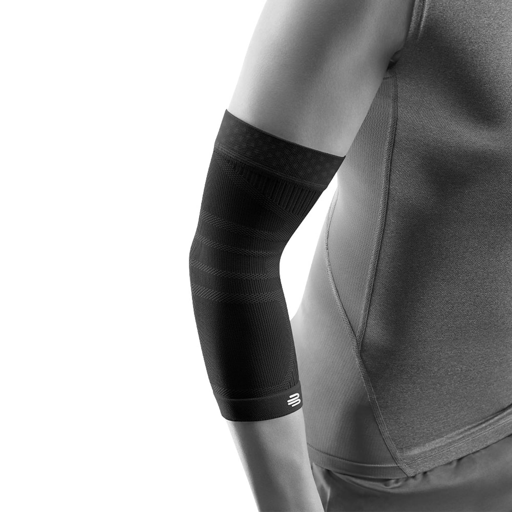 Bauerfeind Sports Compression Elbow Sleeve - Unisex Left/Right Support for Tennis, Golf, Weightlifting & Arthritis Relief - Breathable Black X-Large for Active Lifestyles & Injury Recovery
