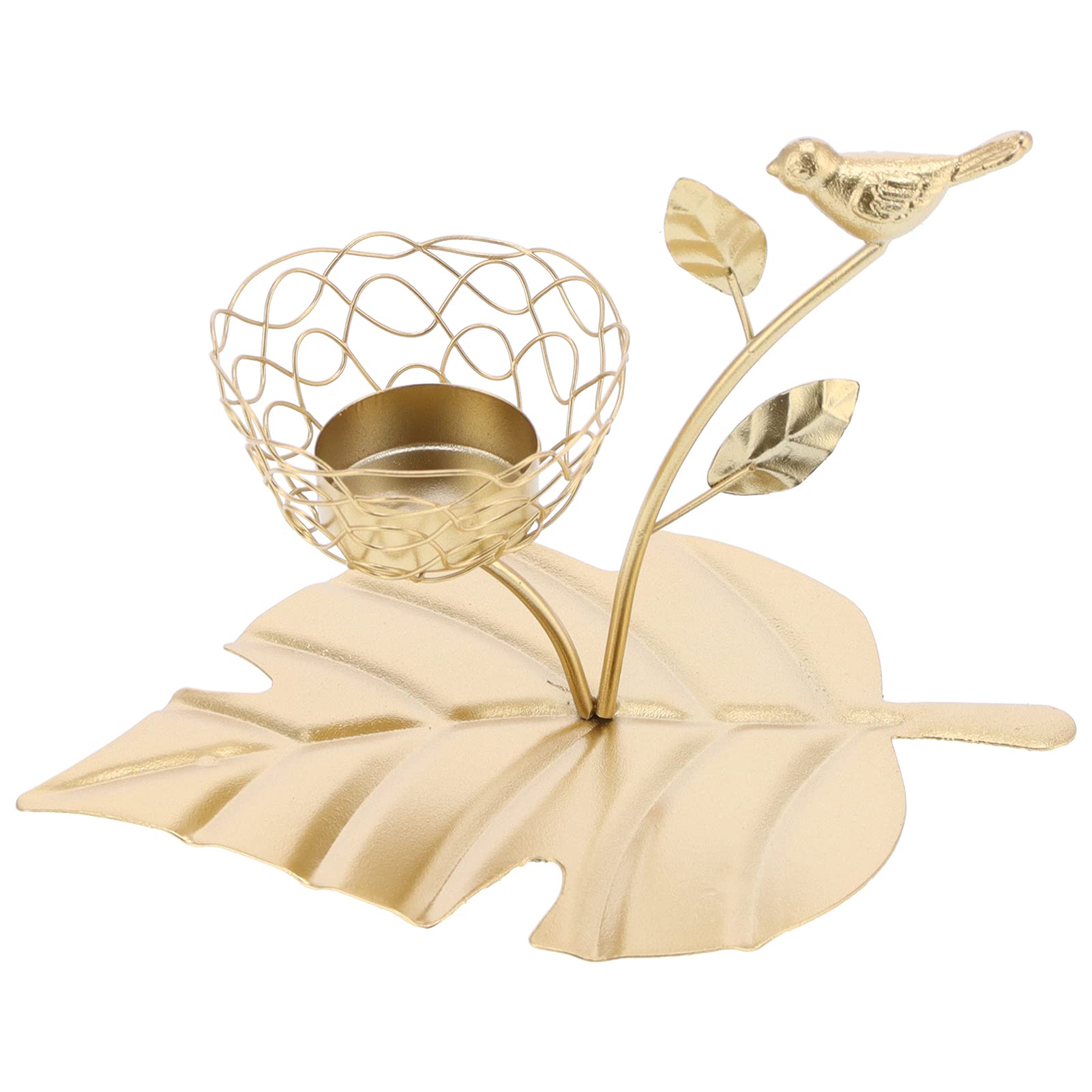 Vintage Gold Bird Shaped Iron Candlestick Holder - Elegant Metal Tealight Candle Stand for Wedding, Home Decor, and Tabletop Ornament | Perfect for Romantic Dinners, Party Centerpieces, and Holiday Decorations