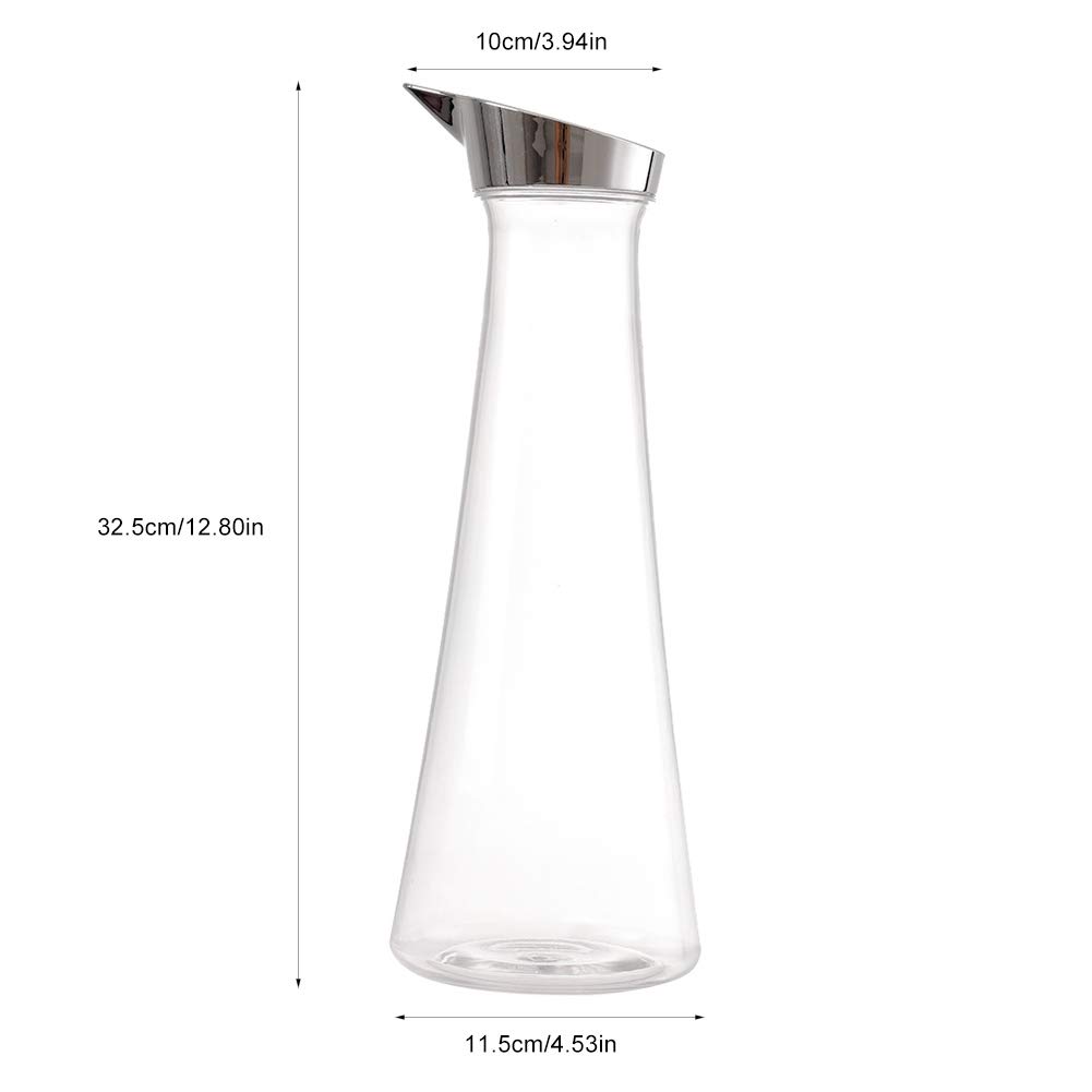 1.4L Acrylic Transparent Juice Pitcher with Removable Lid - Glass Pitcher for Mimosa Bar, Brunch, Cold Water, Juice, Milk & Iced Tea - Perfect for Entertaining, Parties & Everyday Use