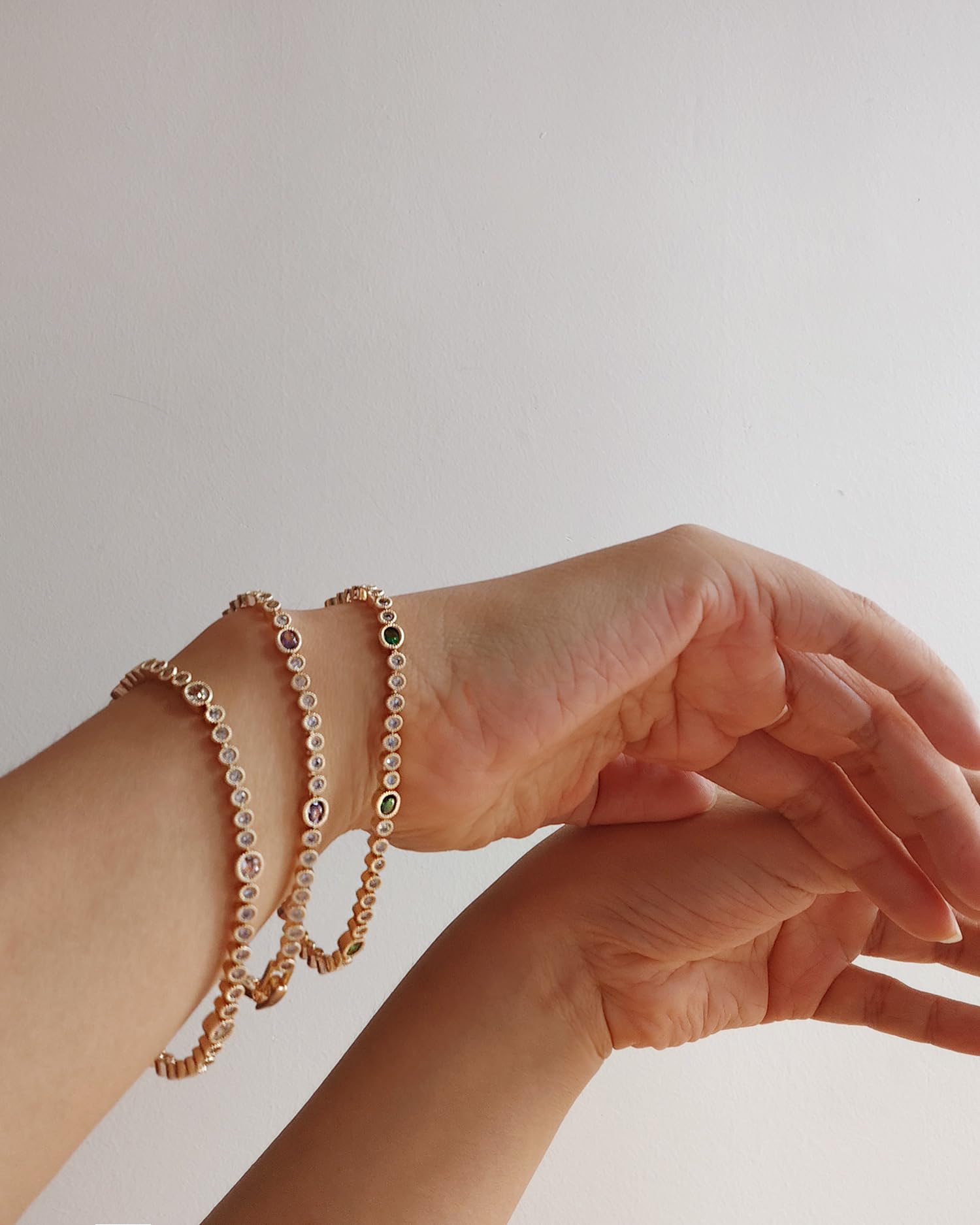 Elegant 3mm Cubic Zirconia Tennis Bracelet for Women - 7 Inch Gold Plated Jewelry - Perfect for Weddings, Parties & Everyday Wear