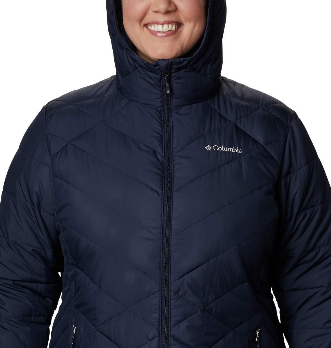 Columbia Women's Heavenly Long Hooded Jacket - Waterproof Winter Coat for Hiking, Skiing & Outdoor Activities