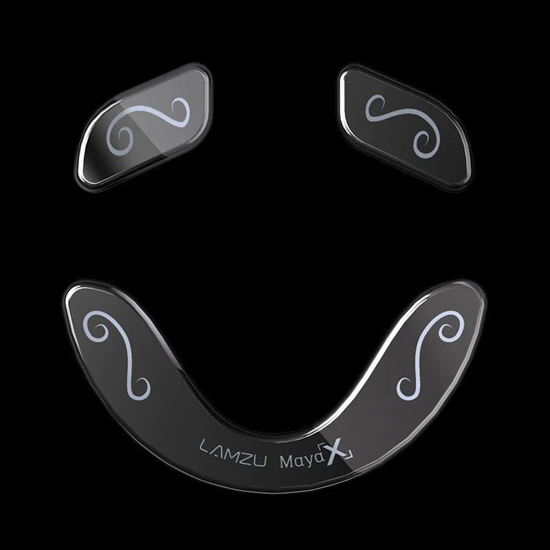 Lamzu Glass Mouse Skates for Lamzu Maya X - Ultra Smooth Gliding Gaming Mouse Feet for FPS & Esports (Perfect for Competitive Gaming & Precision Tracking)