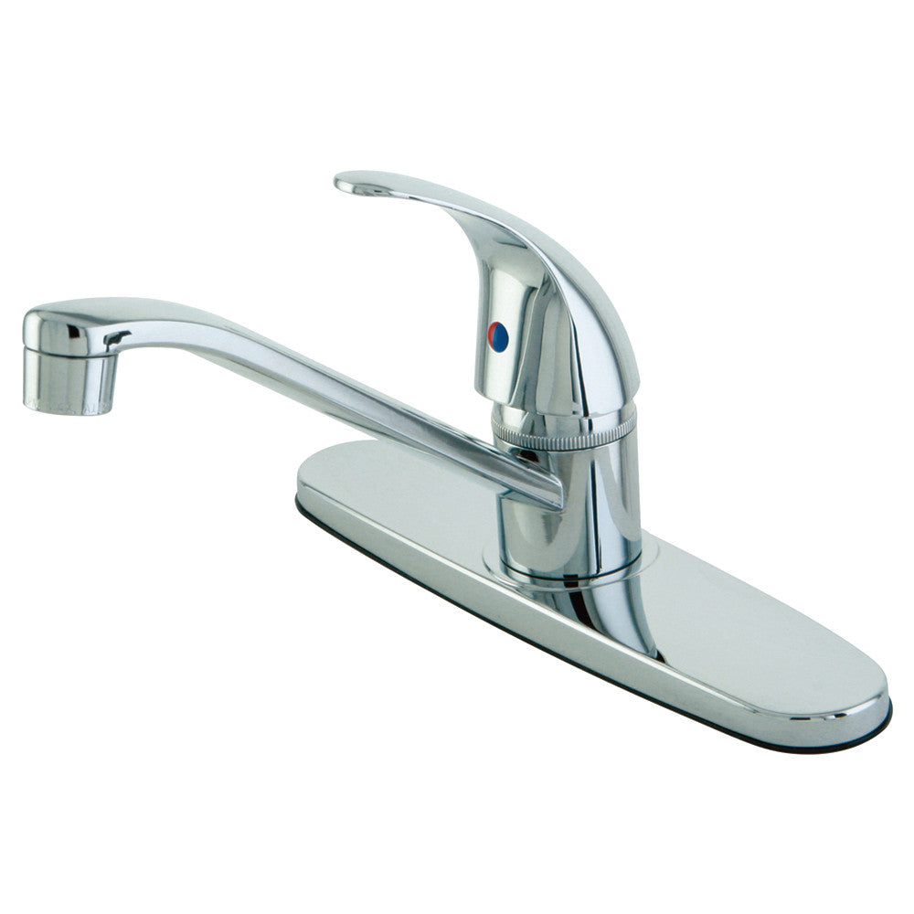Kingston Brass KB6570LL Legacy Single Handle Centerset Kitchen Faucet - Stainless Steel, High Arc Design for Easy Washing - Perfect for Modern Kitchens, Dishwashing, and Food Prep