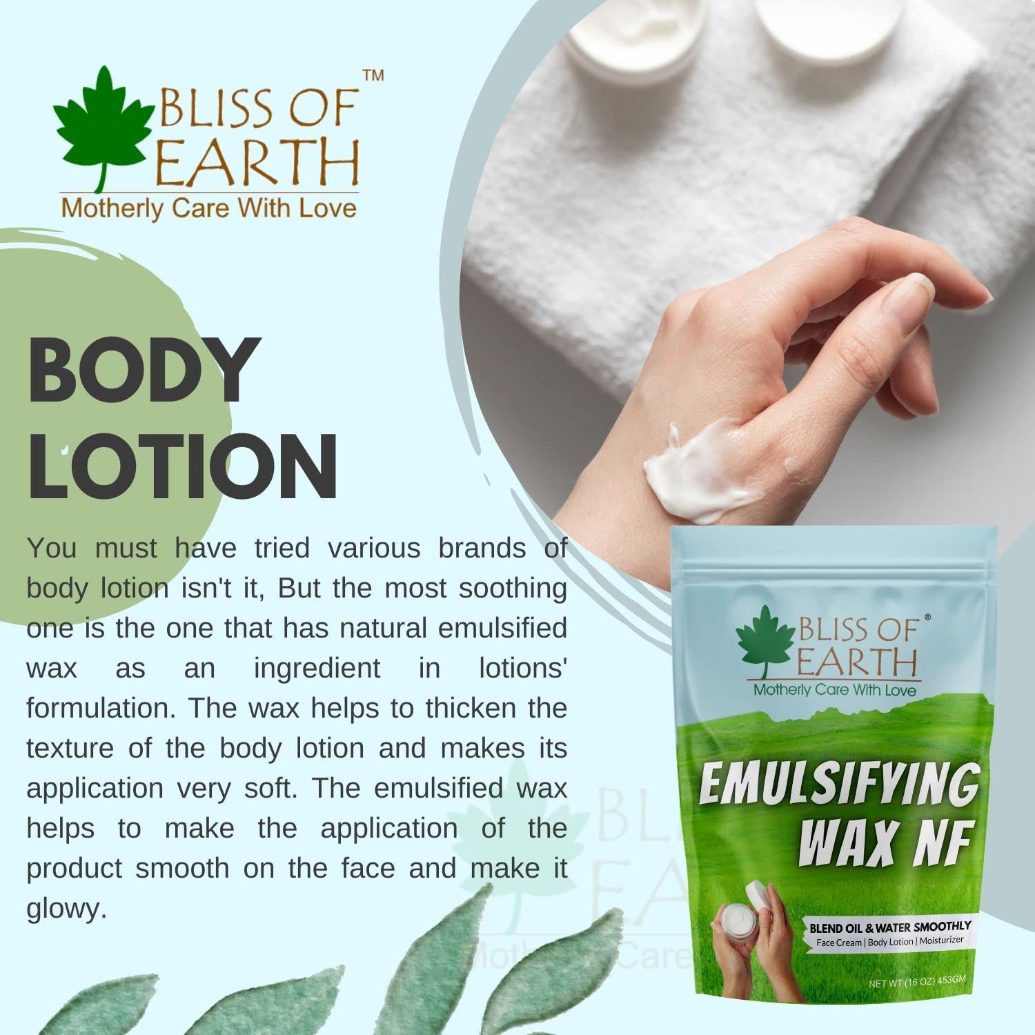 Bliss of Earth Emulsifying Wax NF - Premium Cosmetic Grade Wax for Soap Making, Lotion & Body Moisturizer - DIY Skincare & Beauty Products - 8oz (227g) - Perfect for Thickening Homemade Cosmetics & Natural Skincare Formulations