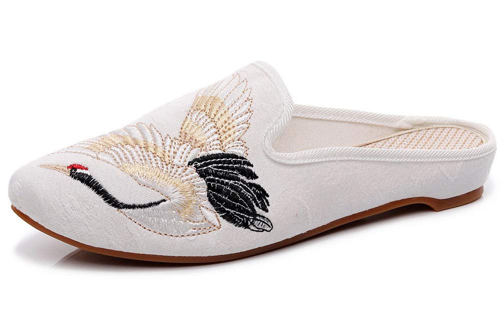 SAILING LU Women's Embroidered Clogs - Comfortable Black Pointed Toe Mule Slippers for Casual Wear & Outdoor Activities | Perfect for Home, Office, and Summer Walks