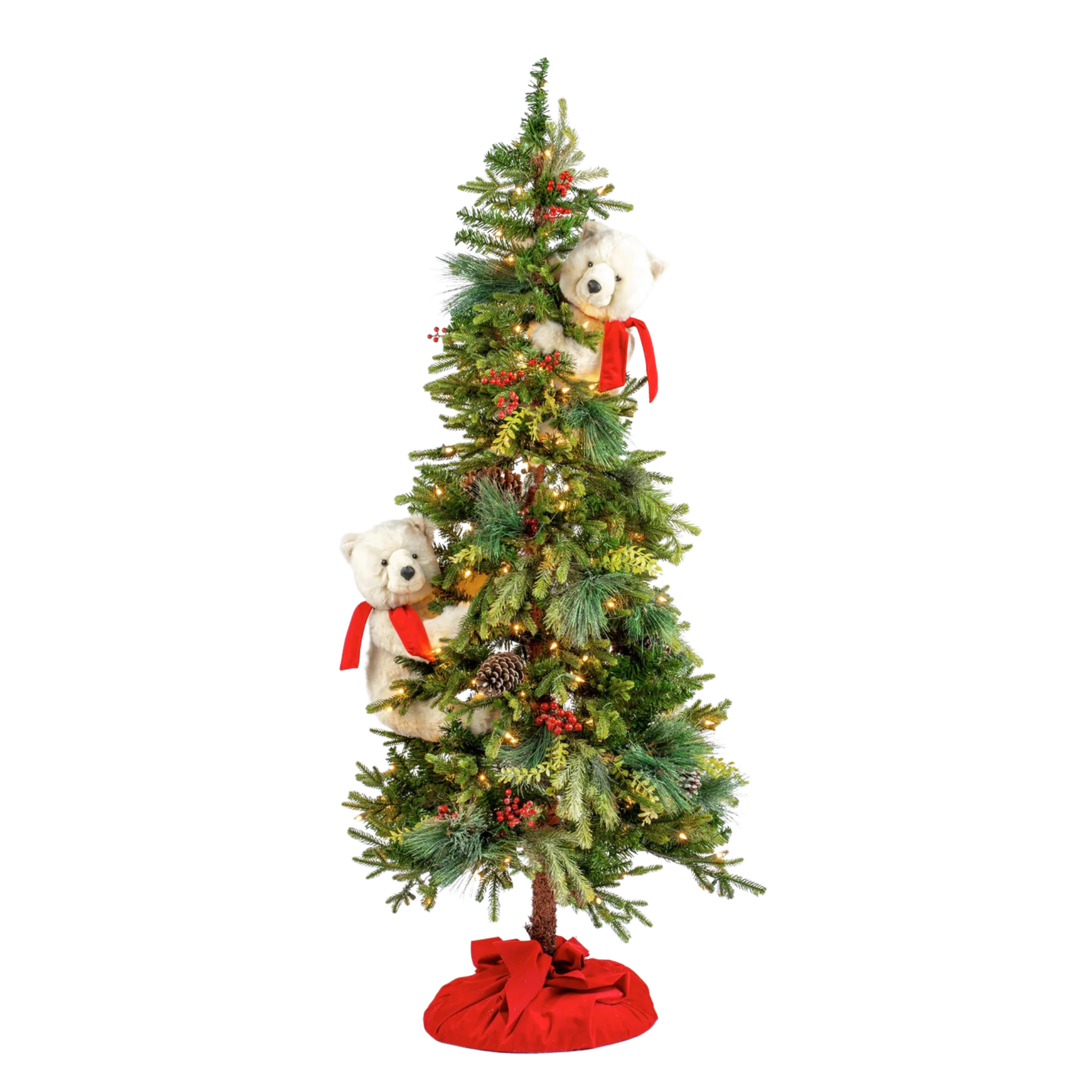 72-Piece Winter Wonderland Polar Bear Christmas Decor Set - Festive Holiday Home & Office Decorations for Xmas Tree, Mantel, Tabletop - Perfect for Indoor & Outdoor Holiday Party Decor