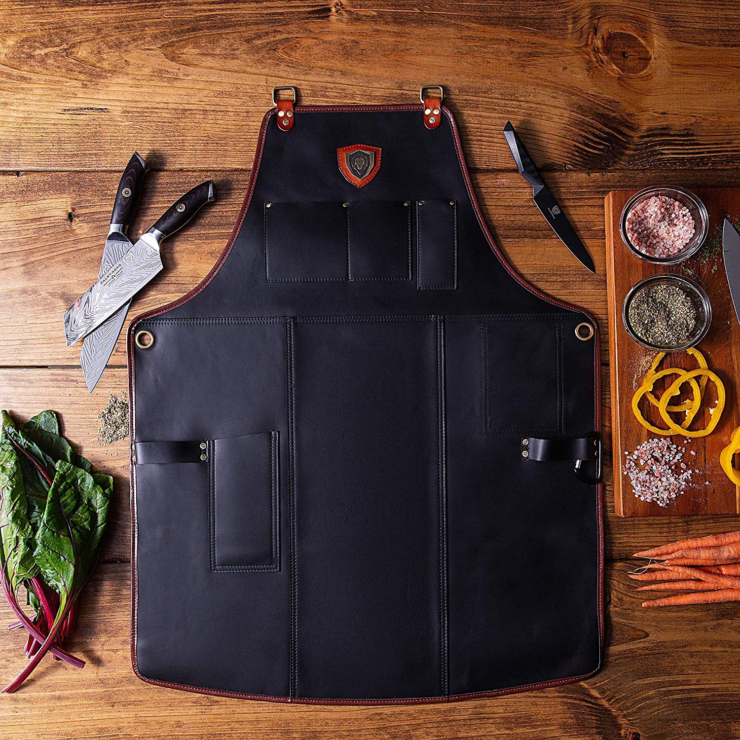 Premium Dalstrong Chef's Apron for Professional Cooking - Heavy Duty Kitchen Apron with Adjustable Neck Strap & Pockets - Ideal for BBQ, Grilling, Baking & Culinary Classes