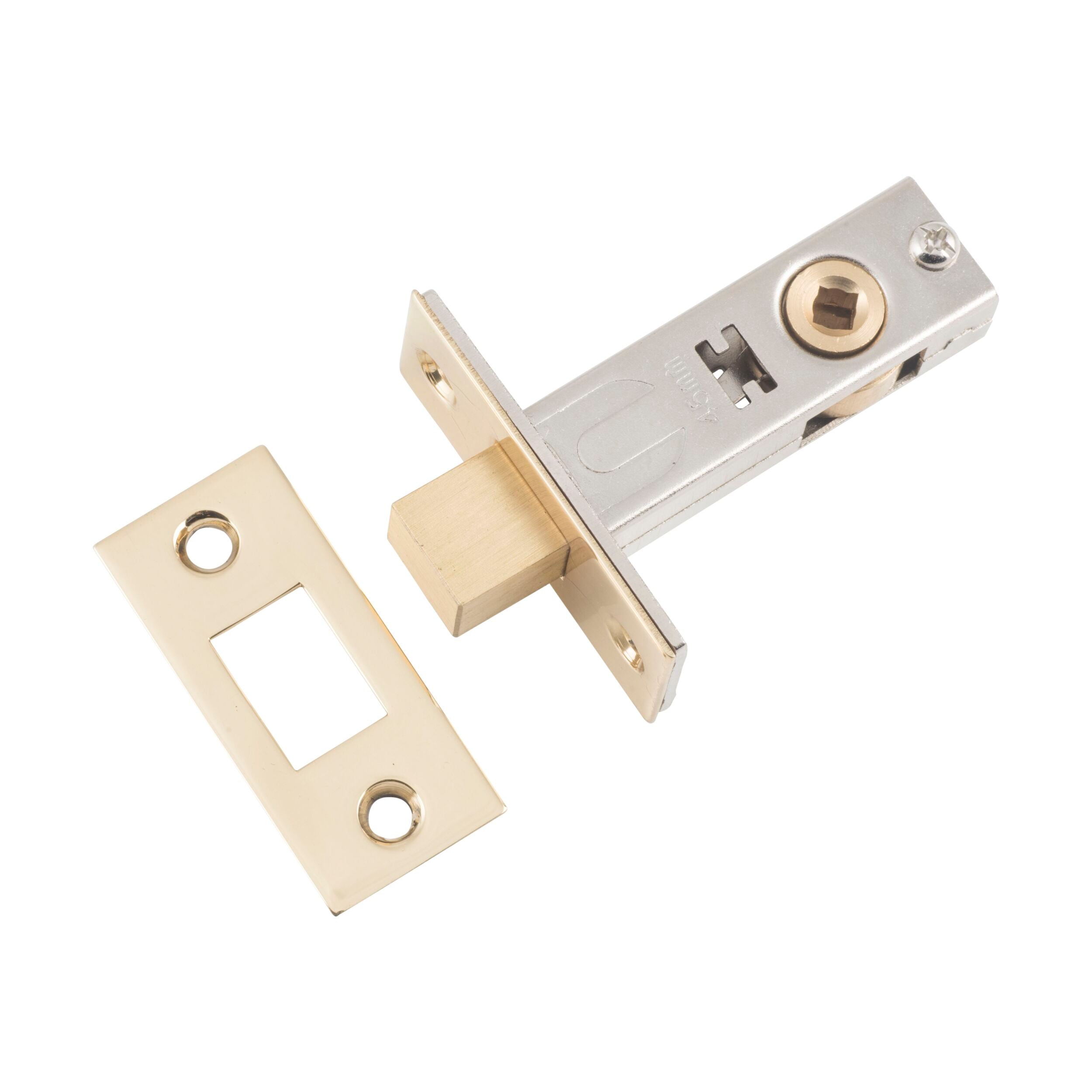 9588 Privacy Bolt Polished Brass Backset 45mm - High Security Door Lock for Bedroom, Bathroom & Office - Durable Brass Finish Hardware