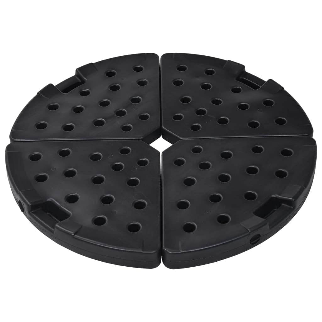 Heavy Duty Outdoor Umbrella Stand Base - 4 Pack Black Patio Umbrella Holder for Deck, Lawn, Garden & Pool - Weather Resistant Market Umbrella Base with Fast Delivery - Perfect for Backyard, Beach and Outdoor Dining Areas