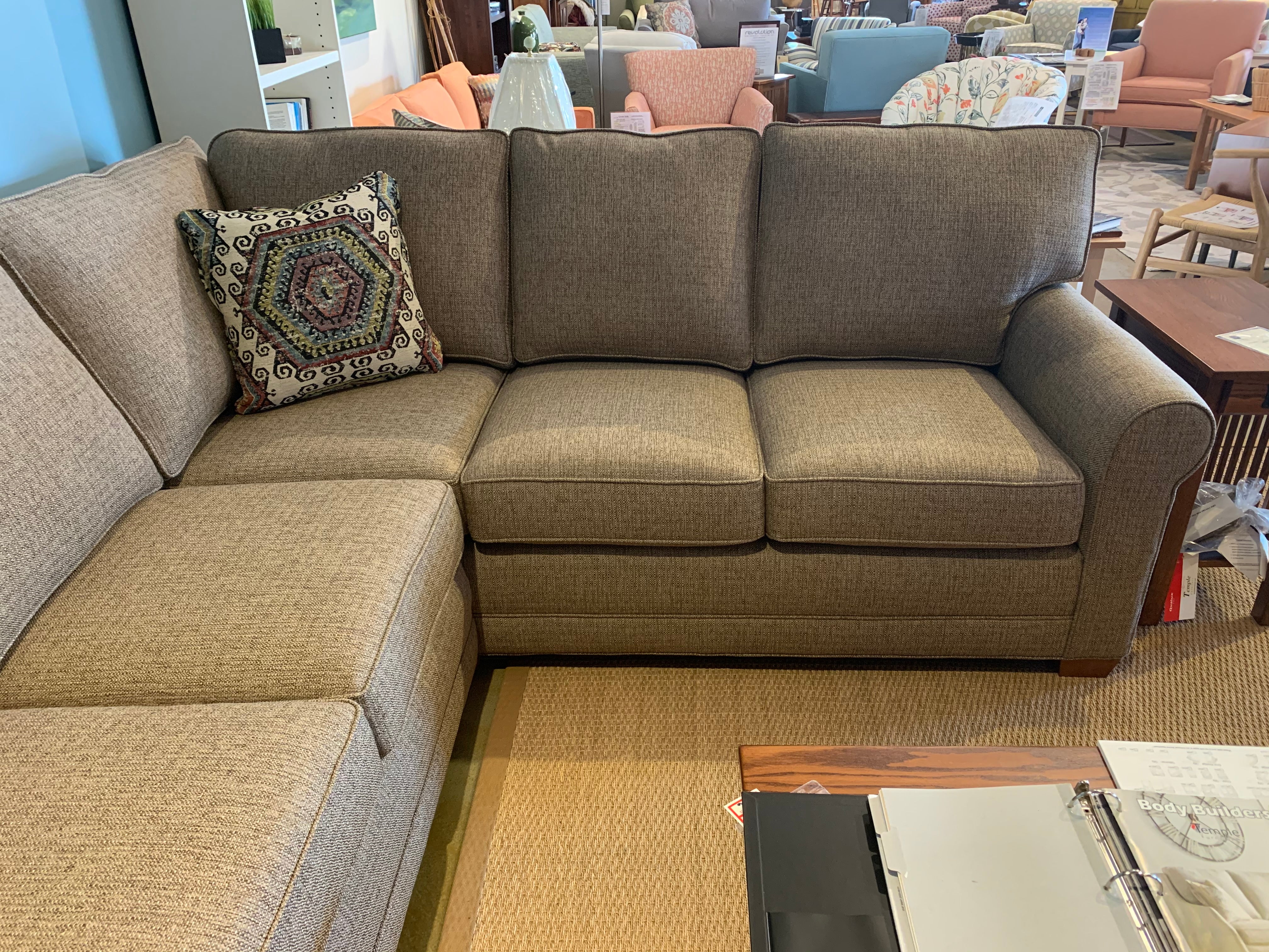 Temple Tailor Made 6600 Sock Arm Sectional Sofa - Premium Showroom Quality for Living Room & Home Theater Comfort