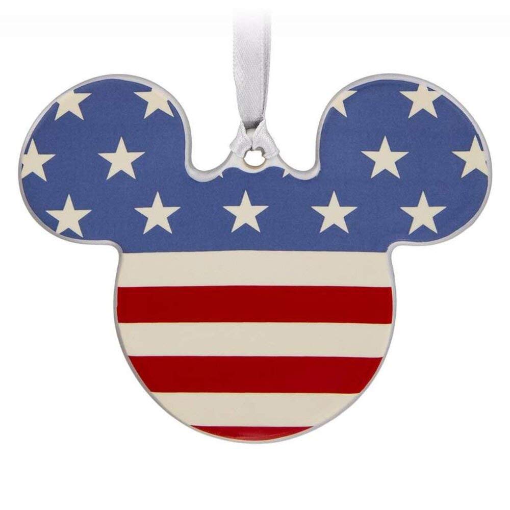 Disney Parks Mickey Mouse Americana Ceramic Ornament - Perfect for Christmas Tree Decor, Holiday Gifts & Disney Collectibles