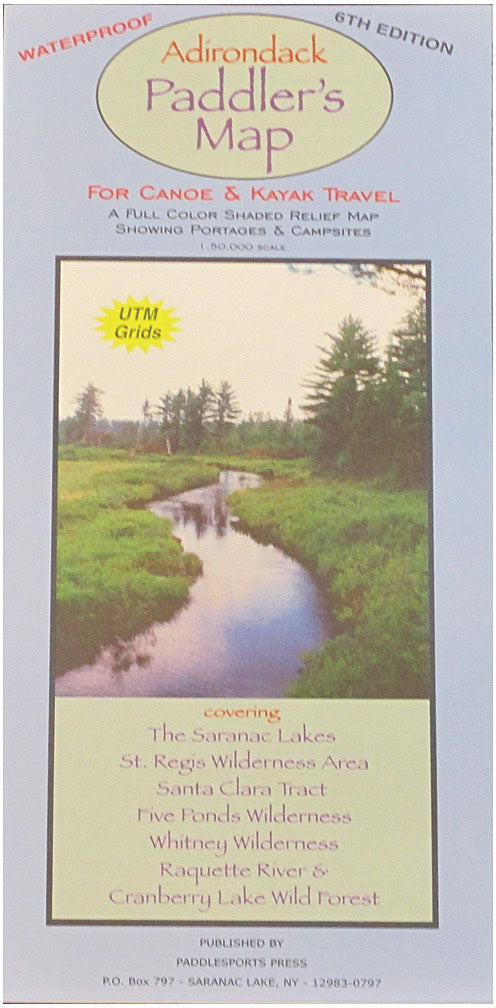 Adirondack Paddler's Map: North - Essential Waterway Guide for Kayaking & Canoeing | Perfect for Outdoor Adventures & Paddlesports Enthusiasts