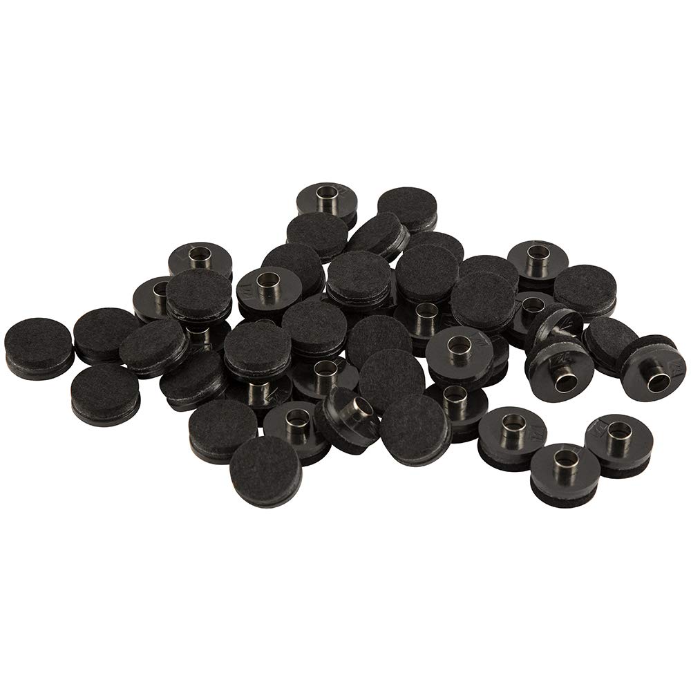 SoftTouch 1 Inch Round Nail-On Felt Pads for Furniture - 48 Pack Black Felt Glides for Wood Floor Protection - Perfect for Chairs, Tables, Sofas & Hardwood Furniture Protection