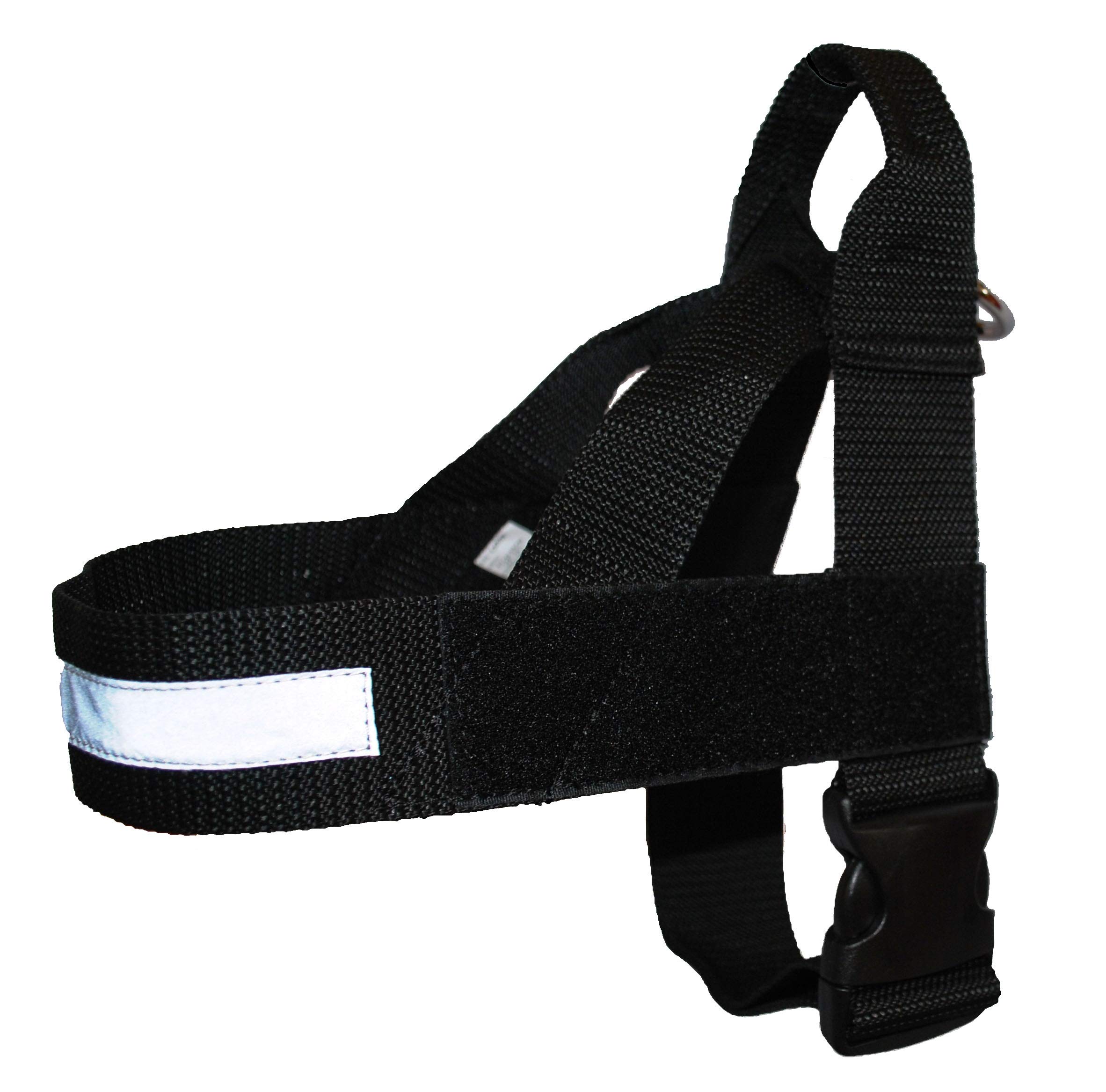 Doggie Stylz No-Pull Service Dog Harness - Nylon Vest for Guide & PTSD Assistance Dogs with 2 Reflective Removable Patches (Measure Your Dog Before Ordering) - Perfect for Training, Outdoor Walks & Public Access