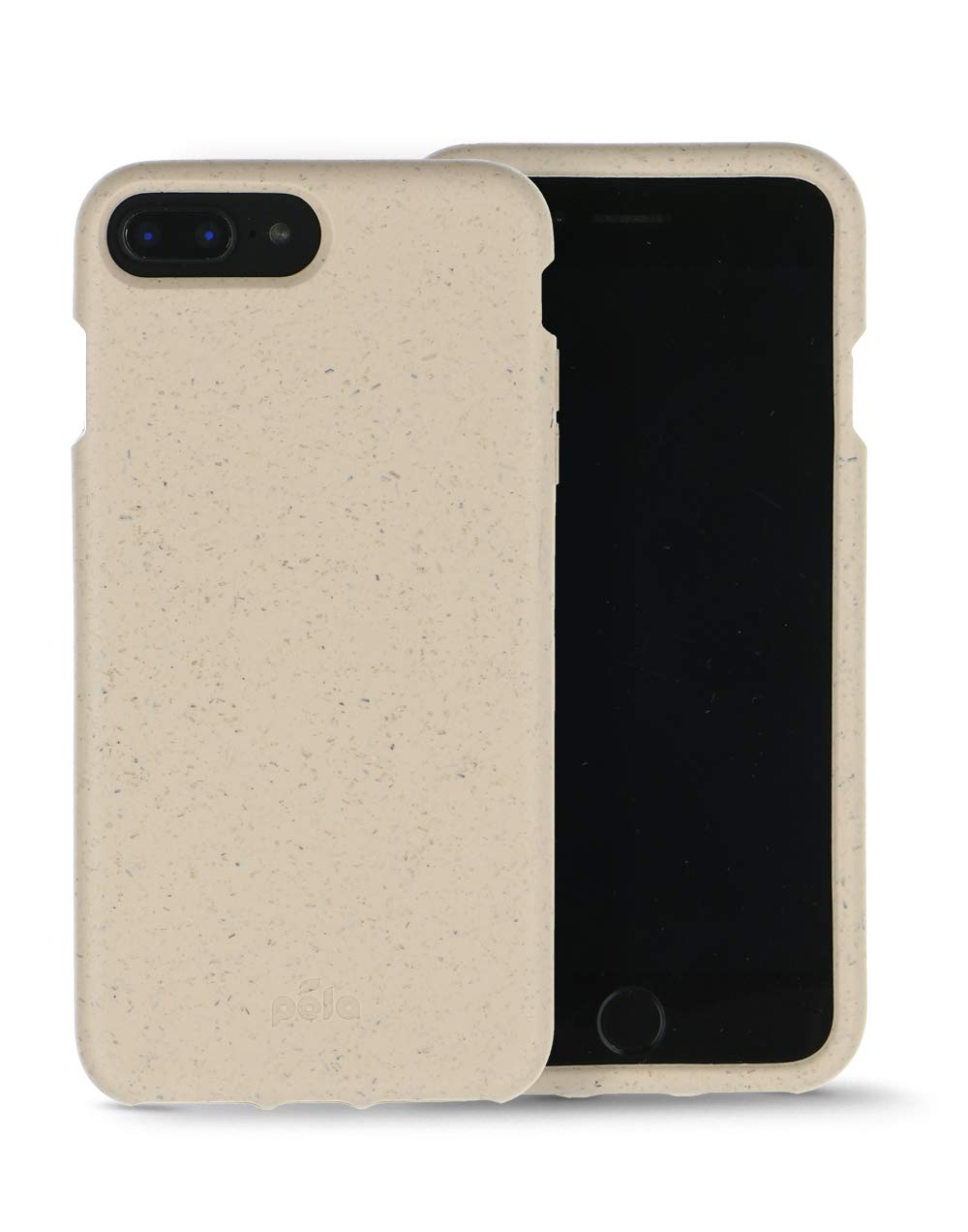 Pela Eco-Friendly Compostable Phone Case for iPhone 6+/6s+/7+/8+ - Phthalate & BPA Free, Precise Fit for Charger, Speakers, Volume & Power Buttons - Plus Seashell Design - Perfect for Outdoor & Daily Use