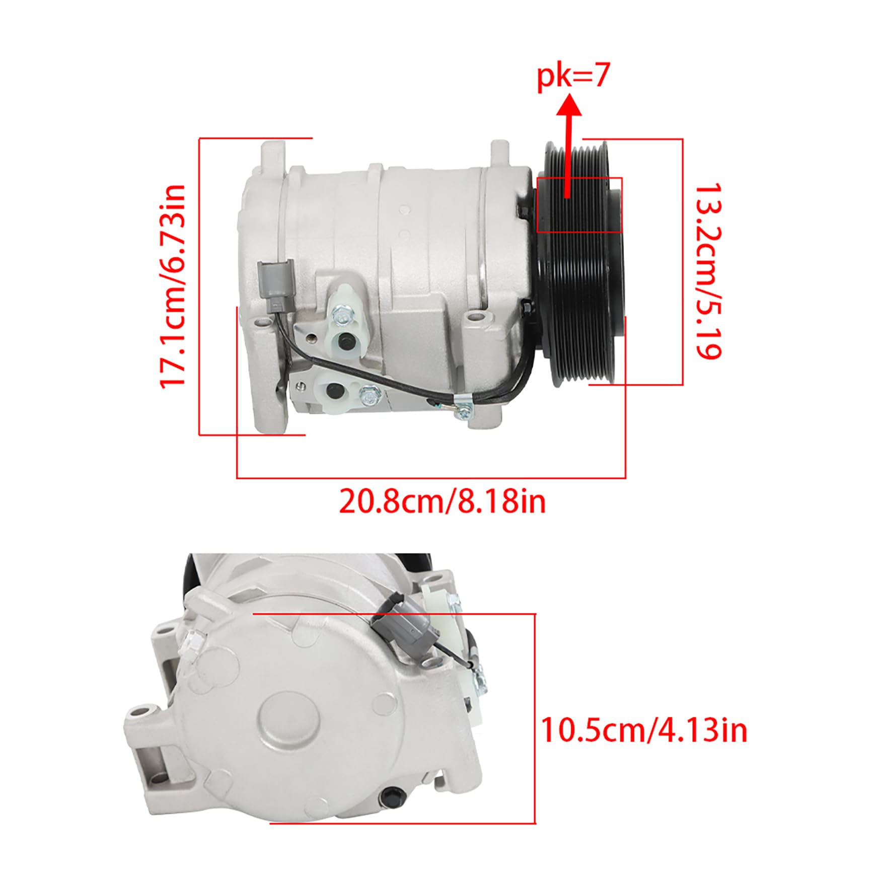 WFLNHB A/C Compressor CO9537C SD508 Replacement for Jeep Wagoneer Wrangler Cherokee Comanche - Car Air Conditioning System Repair Part for Hot Summer Days