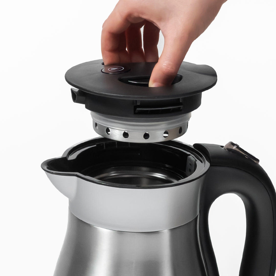 TOYOMI 1.7L Cordless Electric Kettle - 2-in-1 Heating & Warming Thermo Pot for Coffee, Tea & Soup - Fast Boil & Keep Warm Function - Perfect for Home, Office & Dorm Use (Model WK-1789)