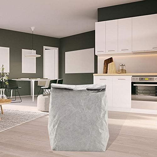 Waterproof Insulated Lunch Box for Women & Men - Reusable Kraft Paper Lunch Bag for Office, School & Outdoor Picnic (Gray) | Eco-Friendly Food Storage Solution for Work, Hiking & Travel