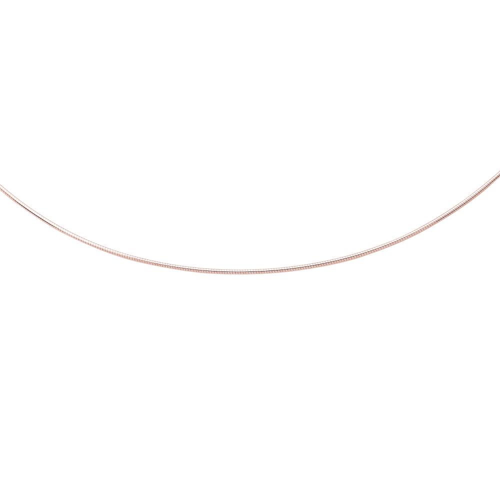 14K Gold 1.5mm Round Omega Chain Necklace with Screw Back Lock - Elegant & Secure Jewelry for Women, Perfect for Daily Wear, Gifts & Special Occasions