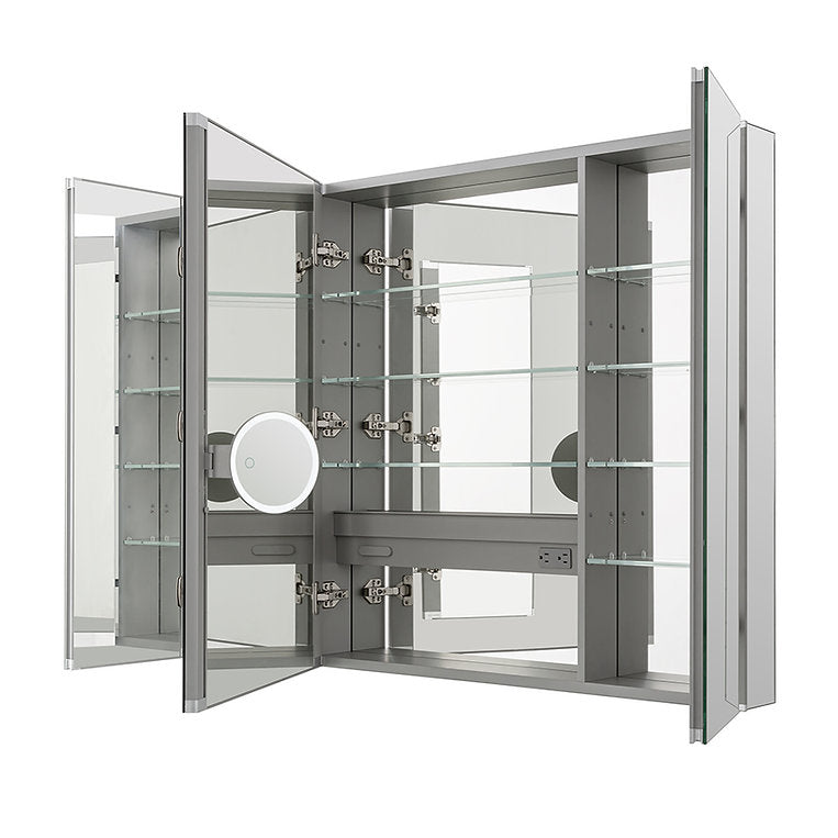 Aquadom Royale 48x30 Triple Door Bathroom Medicine Cabinet - Perfect for Bathroom Storage & Organization
