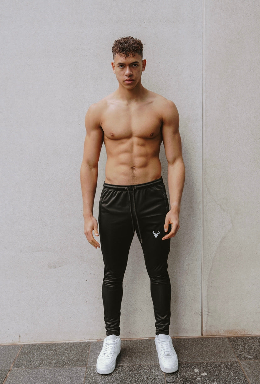 Cerus Black High-Performance Energy Jogging Pants for Men & Women - Lightweight, Breathable Running Bottoms for Gym, Workout & Active Lifestyle