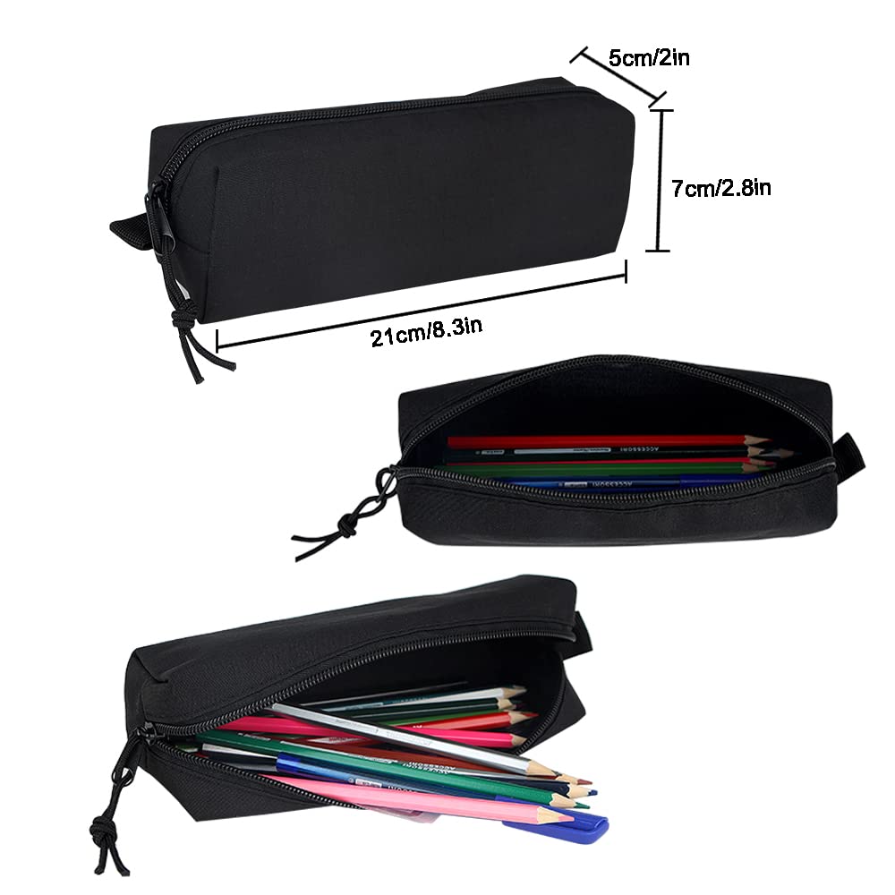 SUPACOOL Lightweight School Backpack with Pencil Pouch - Durable Bookbag for Boys & Girls (Black) - Perfect for School, Travel & Daily Use