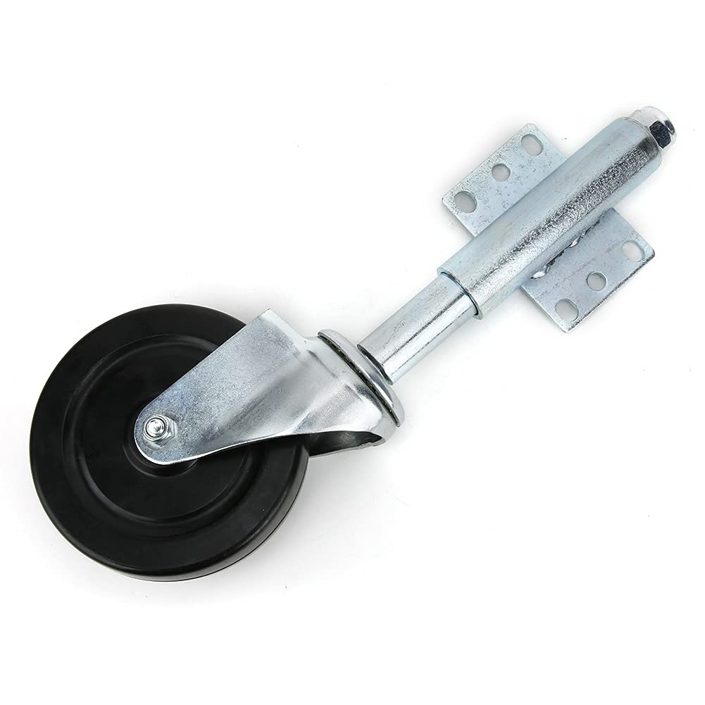 5 Inch Universal Spring Loaded Rubber Casters - Heavy Duty Swivel Wheels for Furniture, Carts, and Door Applications - Smooth Rolling & Noise Reduction