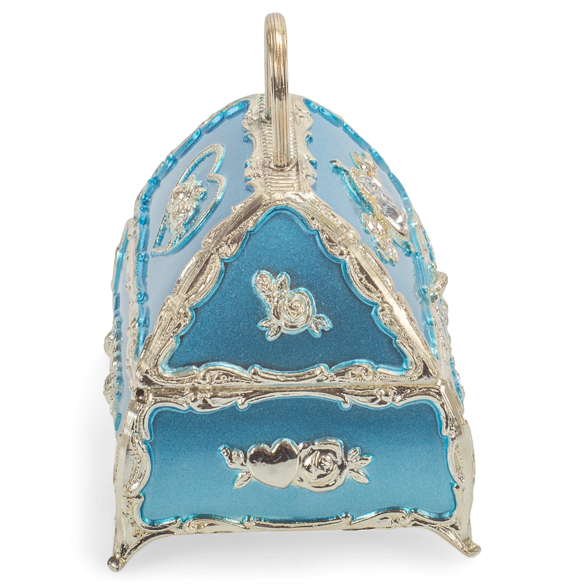 Elegant Light Blue Handbag-Shaped Music Box with Swarovski Crystals - Plays 'All I Ask of You' from Phantom of the Opera - Perfect Jewelry Storage & Romantic Gift for Weddings, Anniversaries, and Special Occasions
