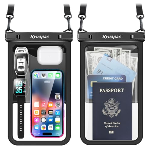 [Black + Black] Large Waterproof Phone Pouch
