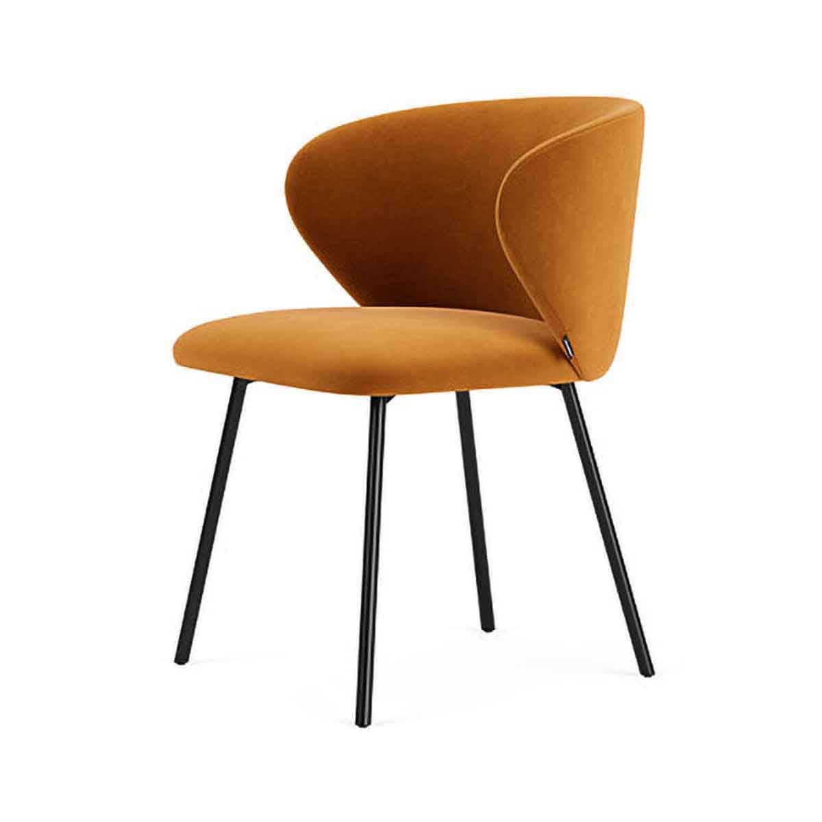 Ellie Velvet Dining Chair - Upholstered Modern Accent Chair for Kitchen, Dining Room & Home Decor - Soft & Comfortable Seating for Entertaining & Relaxing