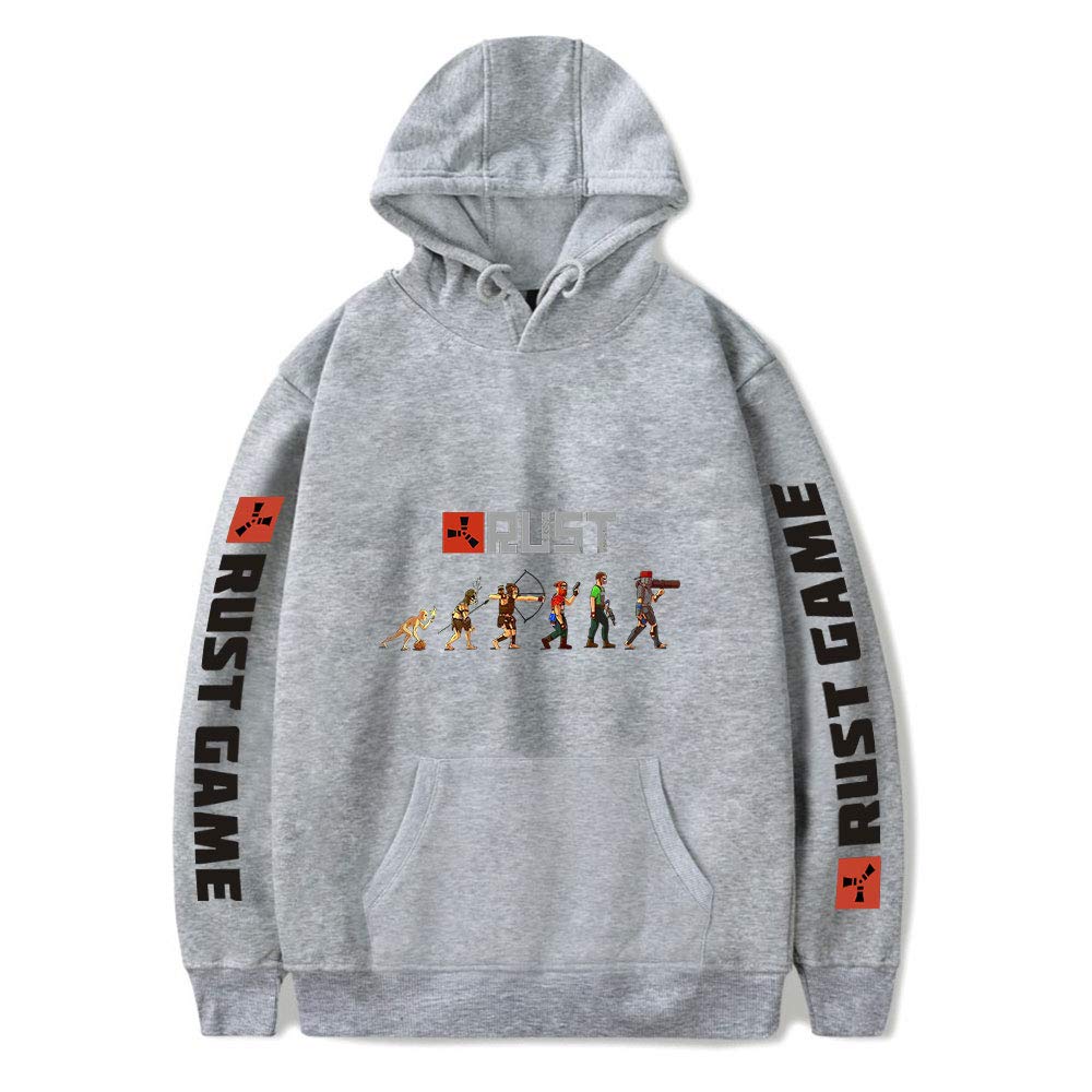 Unizka Rust Game Hoodie - Casual Hip Hop Streetwear Pullover, Thin Tracksuit Sweatshirt for Gamers, Perfect for Gaming Sessions and Street Style