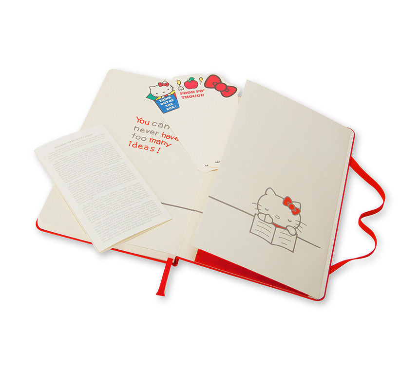 Moleskine Limited Edition Hello Kitty Notebook - 14cm Plain Pages for Journaling, Sketching & Note Taking - Cute Stationery Gift for Students & Professionals