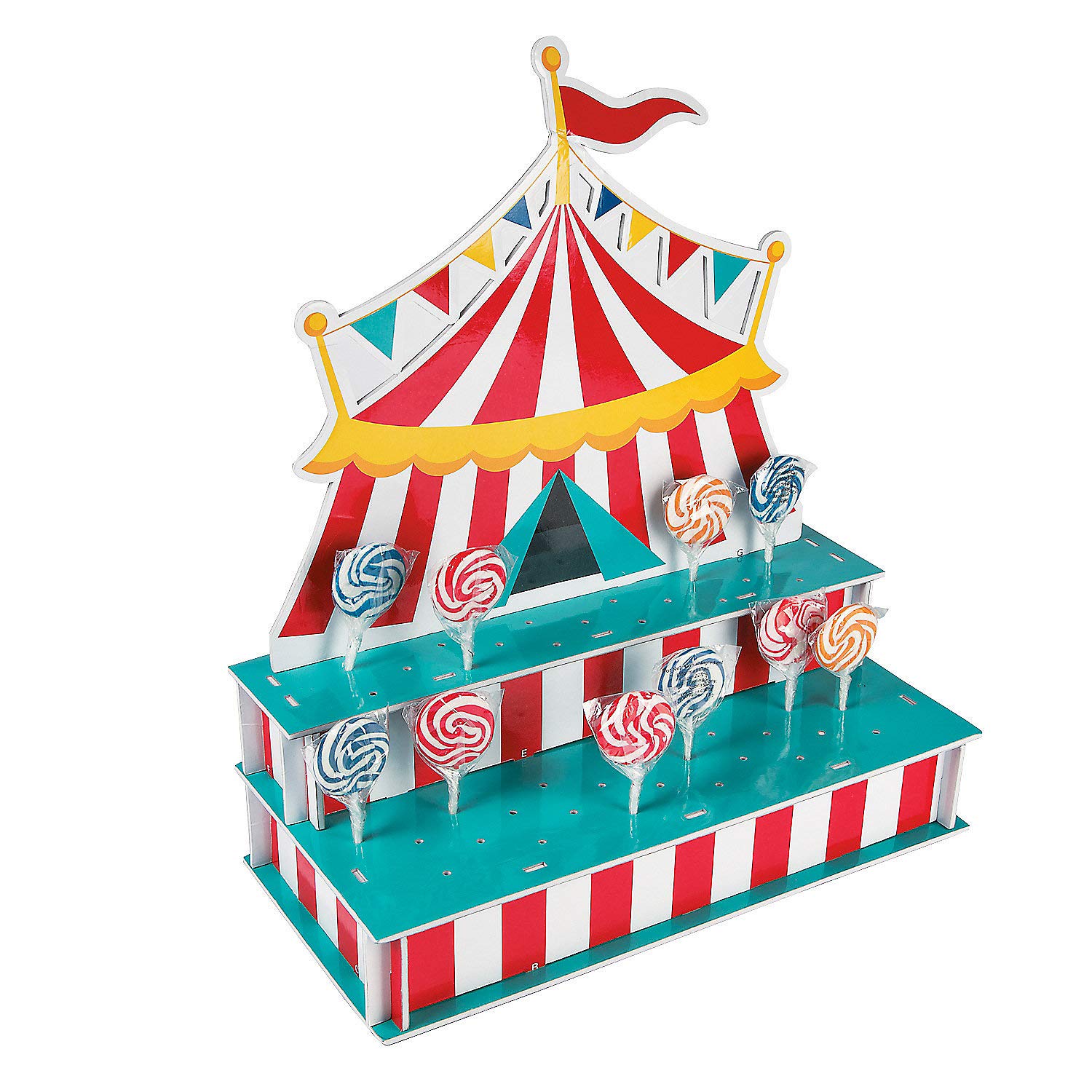 Circus Tent Lollipop Stand - Holds 48 Suckers for Party Decor