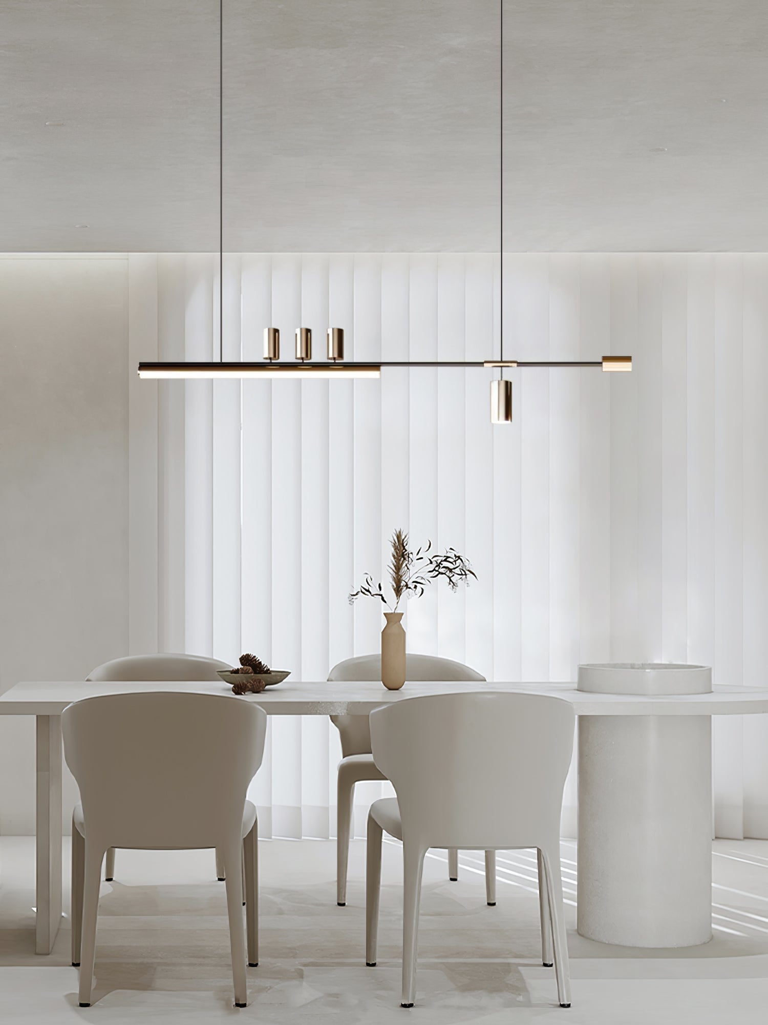Modern Linear Island Pendant Light - Sleek Hanging Chandelier for Kitchen, Dining Room & Living Room - Perfect for Home & Restaurant Lighting Decor