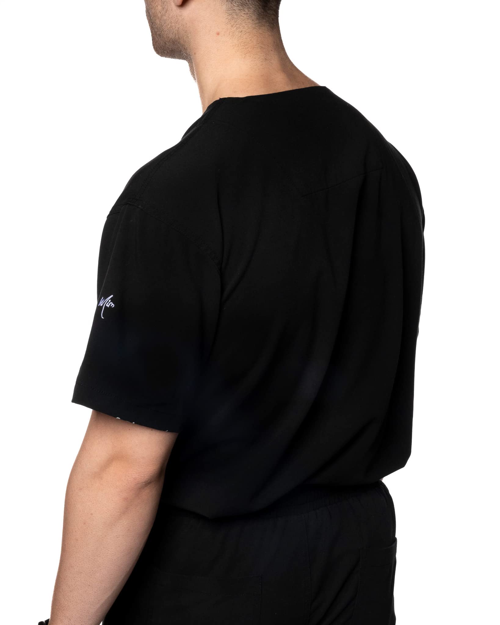 Men's Mim Jogger Scrub Top - Comfortable Medical Uniform in Navy Blue, Black, Burgundy & Green | Perfect for Doctors, Nurses & Healthcare Professionals