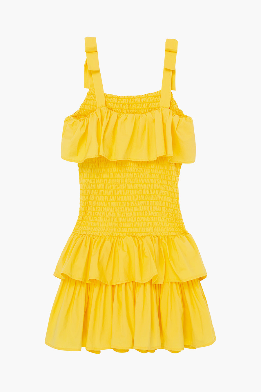 Girls Smocked Yellow Dress - Size 16 | Casual Kids Summer Outfit for Playdates, Parties & Family Photos
