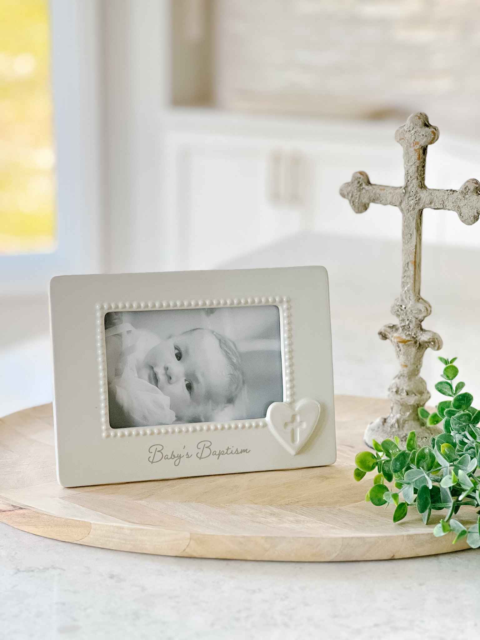Baby Baptism Frame - Elegant Keepsake for Christening & First Communion - Perfect for Gifts & Nursery Decor
