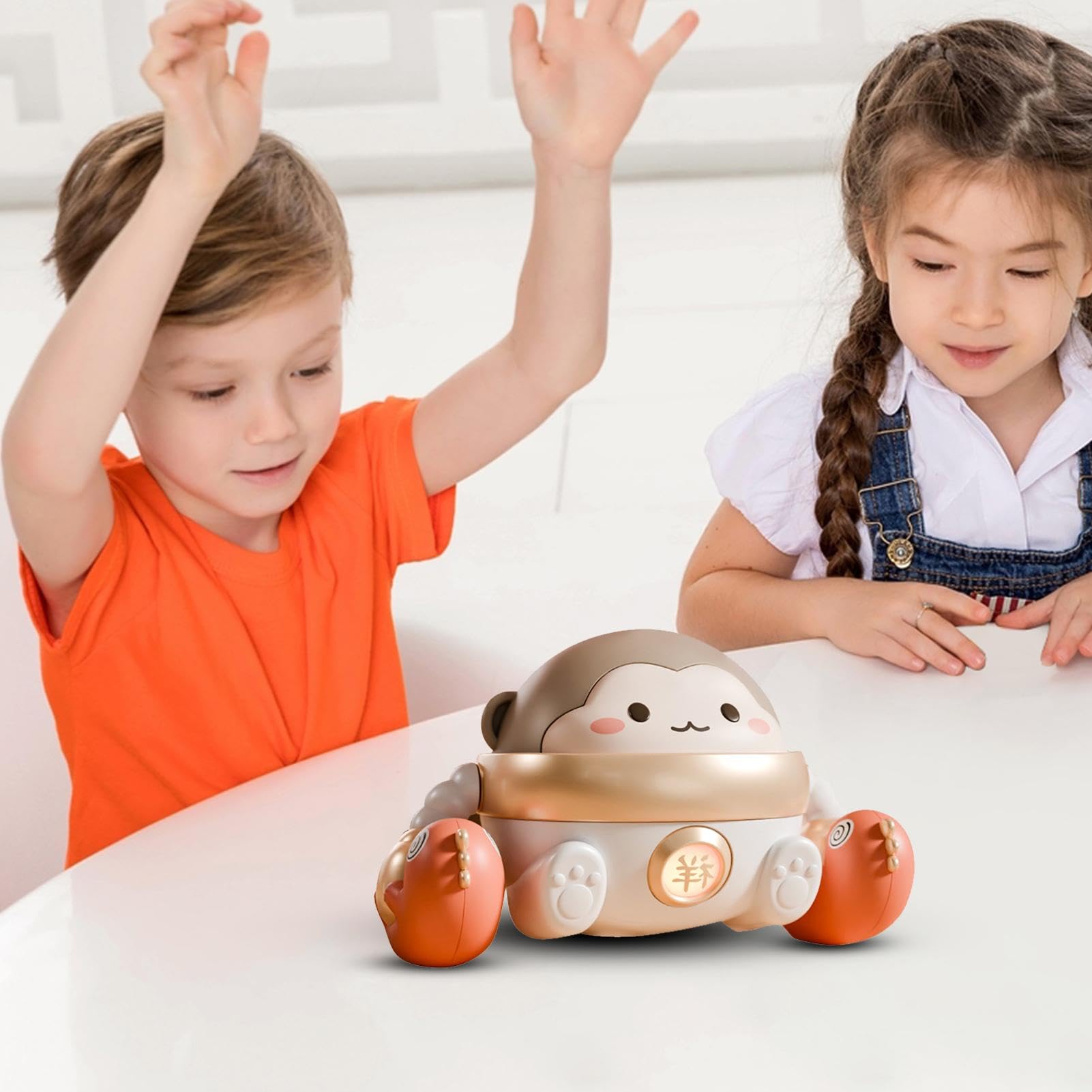 Pzuryhg Electric Rolling Monkey Toy - Interactive Crawling Monkey for Toddlers & Kids, Fun Educational Toy for Boys & Girls - Perfect for Playtime, Learning & Motor Skill Development
