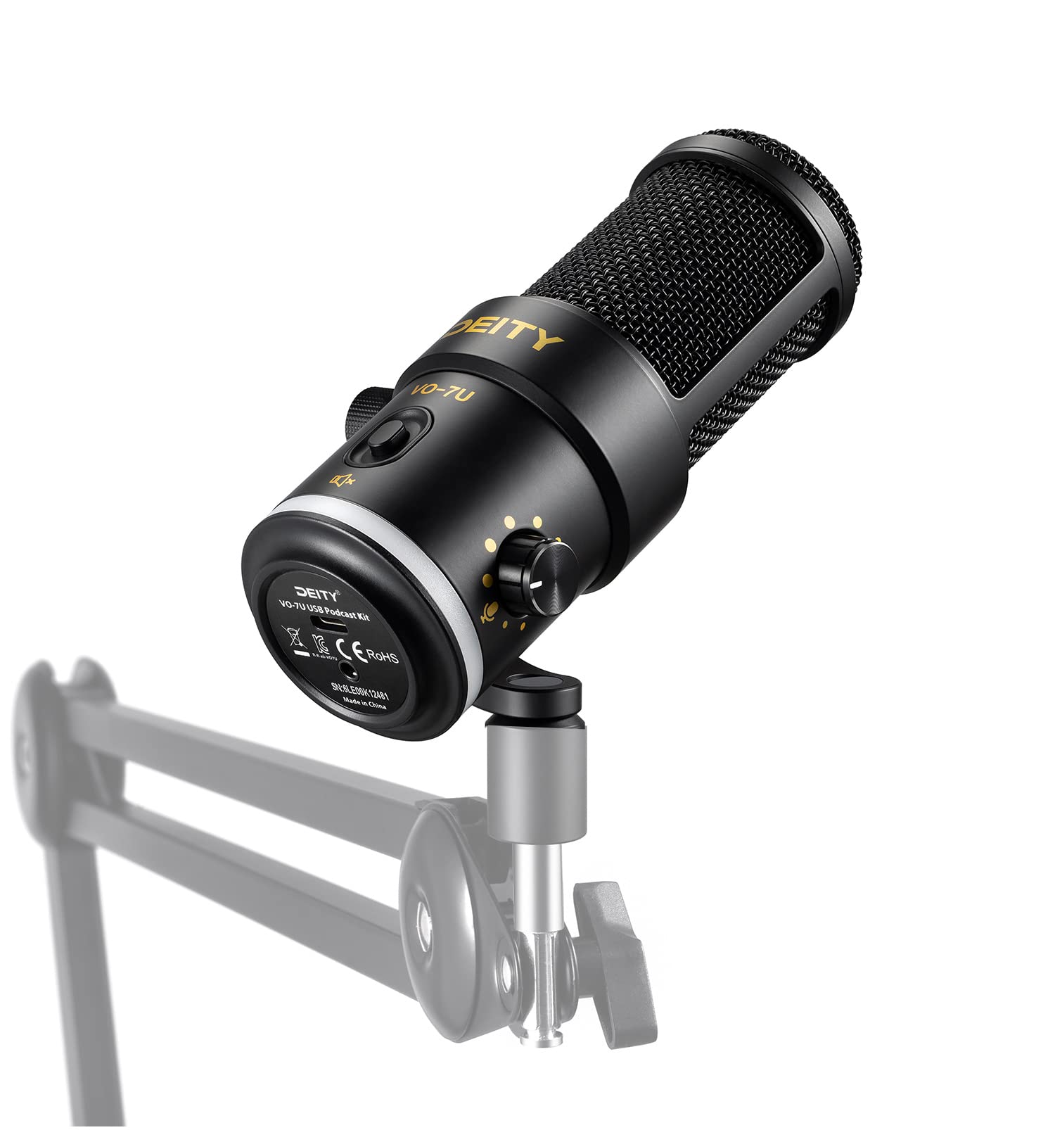 Deity VO-7U USB Dynamic Podcast Microphone with Tripod Kit - Professional Studio Quality Mic for Streaming, Recording & Voice Overs (Black) - Perfect for Podcasters, Gamers & Content Creators