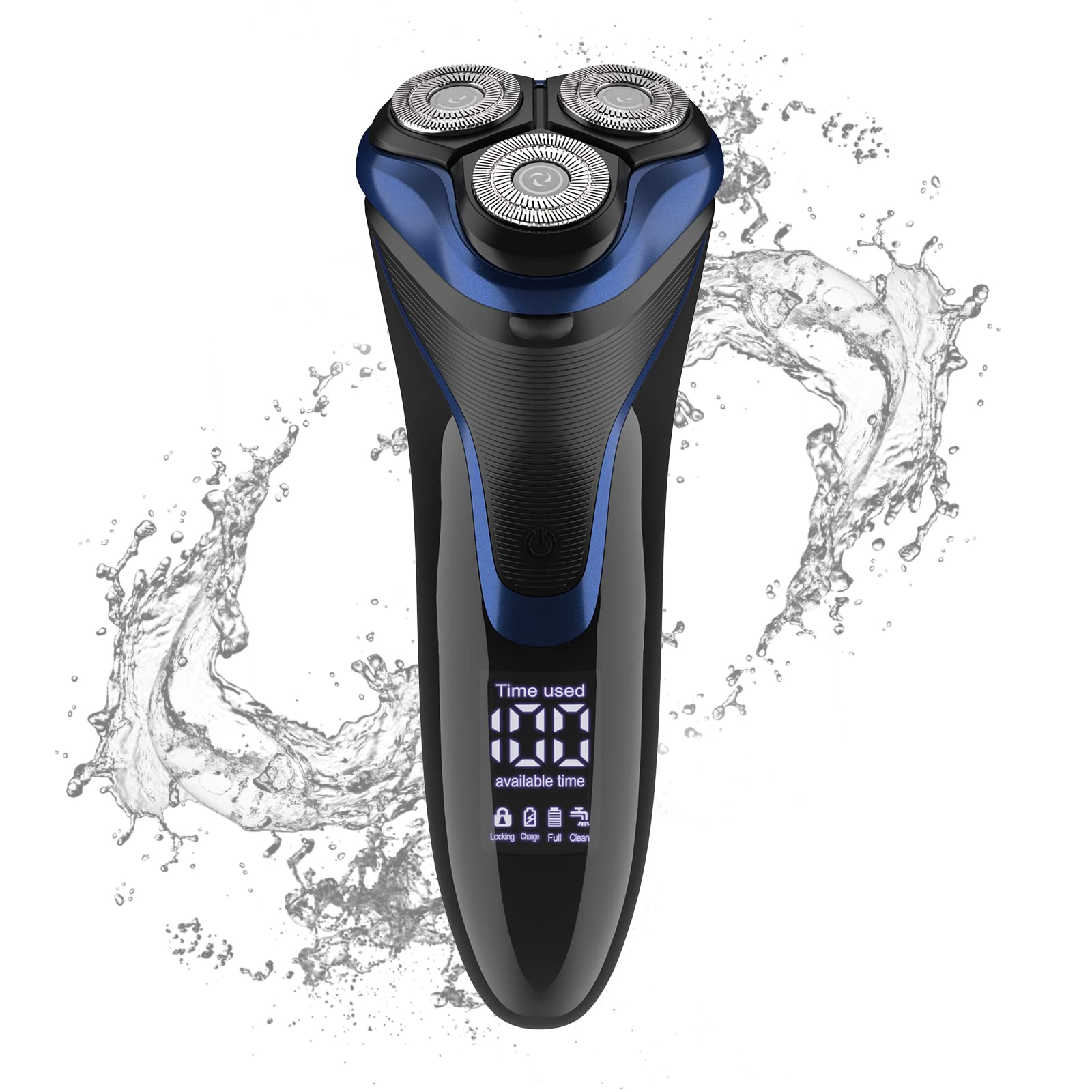 Best Electric Shavers for Men - Rechargeable Rotary Shaver with Pop-Up Trimmer & IPX7 Waterproof - Electric Beard Trimmer & Face Shaver for Smooth Shaving - Perfect for Travel, Home & Office Use - Black