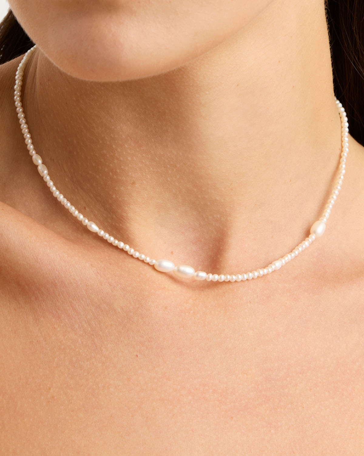 Lunar Light Pearl Choker Necklace - Elegant White Pearl Jewelry for Women, Bridal Party, Prom & Evening Wear