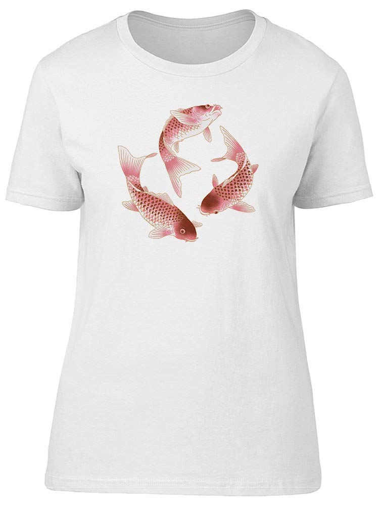 Smartprints Punch Rose Japanese Carp Graphic T-Shirt for Women - Stylish Casual Wear for Outings & Street Fashion