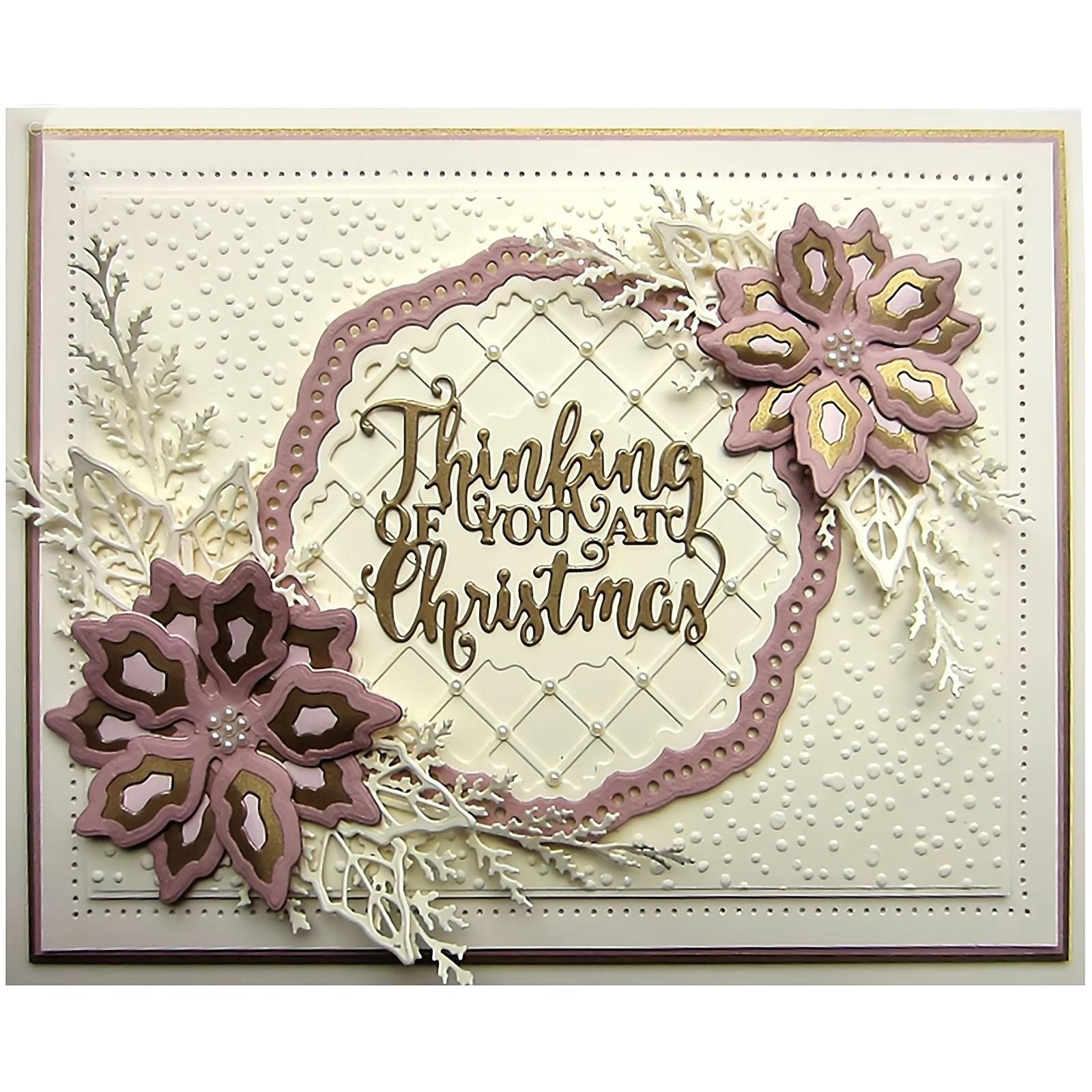 Christmas Metal Cutting Dies for DIY Scrapbooking & Card-Making - Perfect for Holiday Greetings & Home Decor