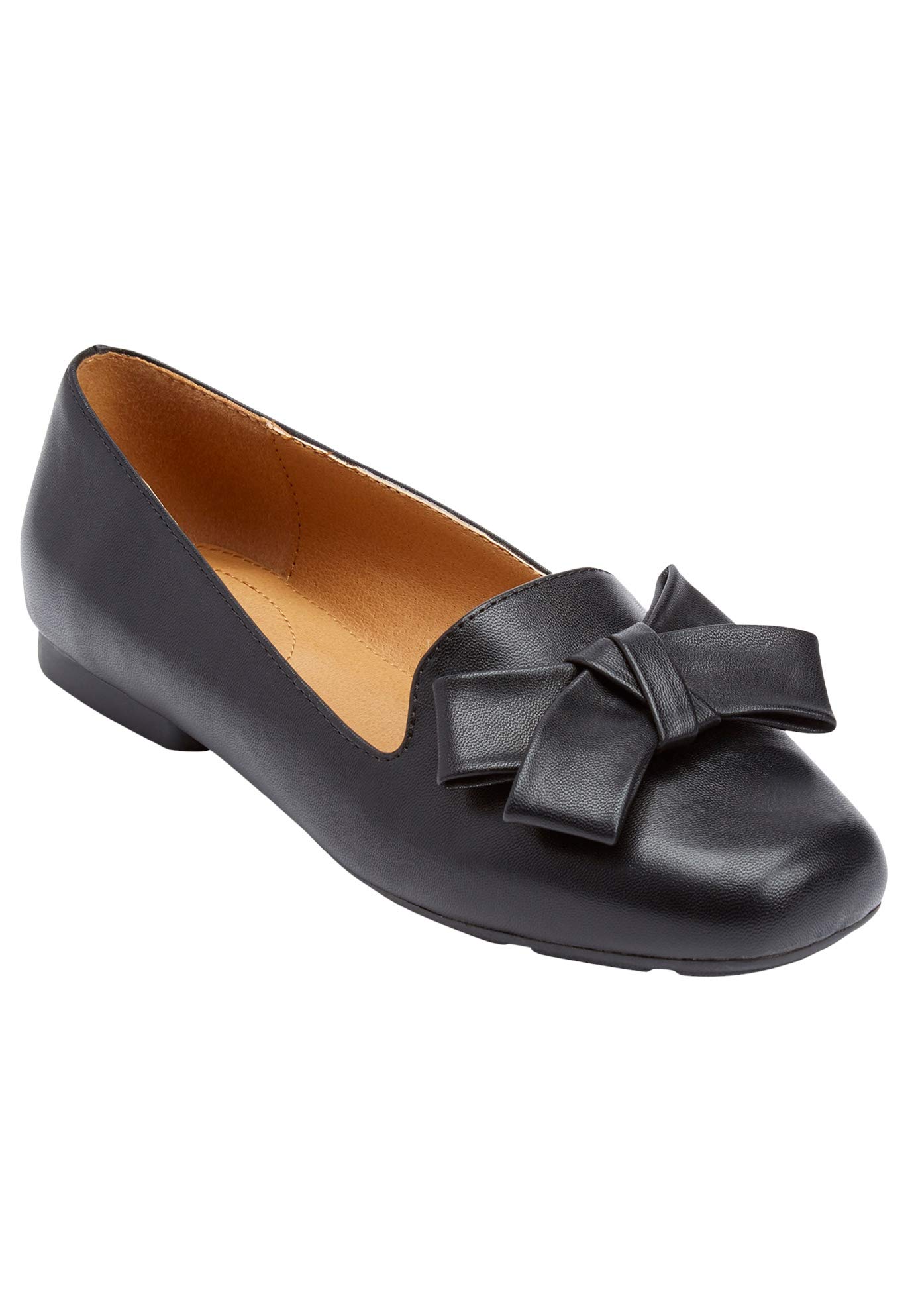 Comfortview Women's Wide Width The Rafika Flat - Comfortable Slip-On Shoes for Work, Travel & Everyday Wear