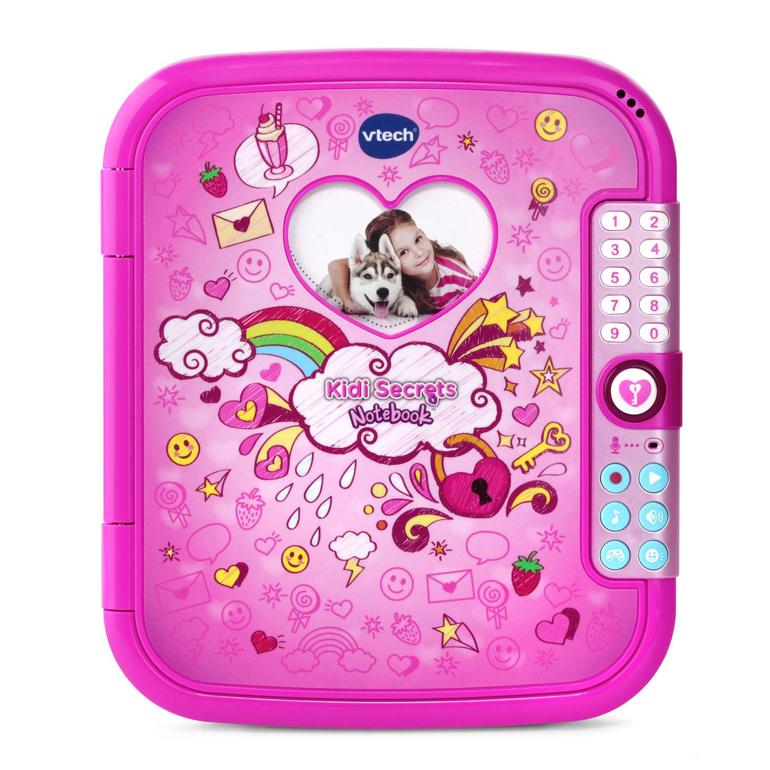 VTech Kidi Secrets Notebook - Pink Electronic Diary for Kids with Password Protection, Voice Changer & Games | Perfect Birthday Gift for Girls Ages 6-12 | Fun for Sleepovers, Travel & Secret Keeping