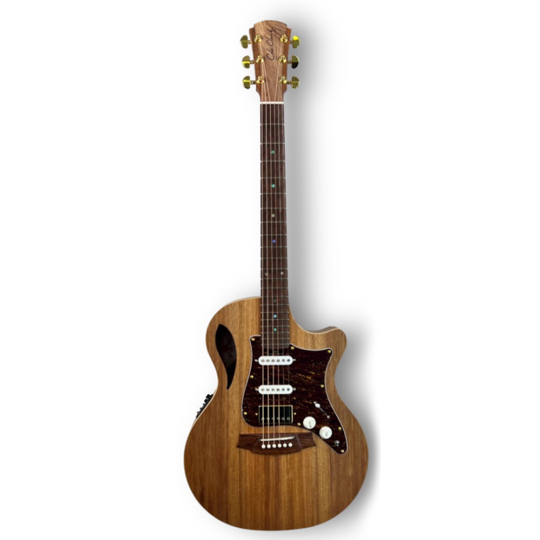Cole Clark CCTL2EC BLBL HSS True Hybrid Thinline Grand Auditorium Acoustic-Electric Guitar - Perfect for Stage Performances, Studio Recording & Traveling Musicians