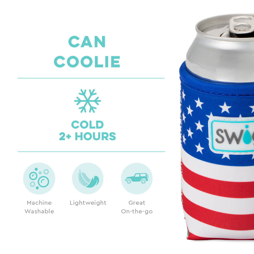 All American Can Coolie - Insulated Beer Can Holder for Outdoor Parties, BBQs, and Beach Days - Keep Drinks Cold with Stylish Design