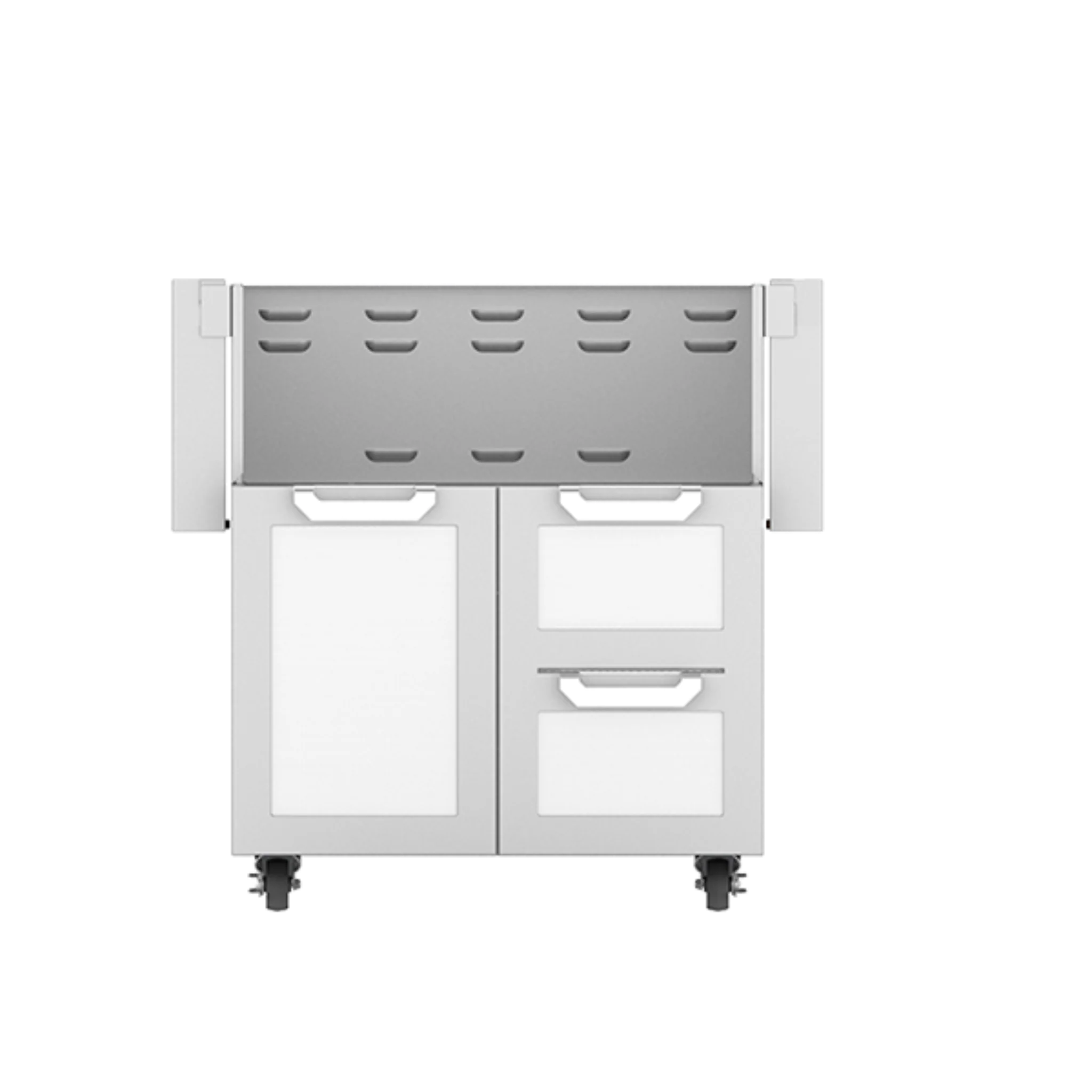 Hestan GCR30 Outdoor Tower Cart with Door & Double Drawers - Stainless Steel Commercial Kitchen Cart for Restaurants, Catering & Outdoor Cooking - Perfect for BBQ, Patio & Backyard Use