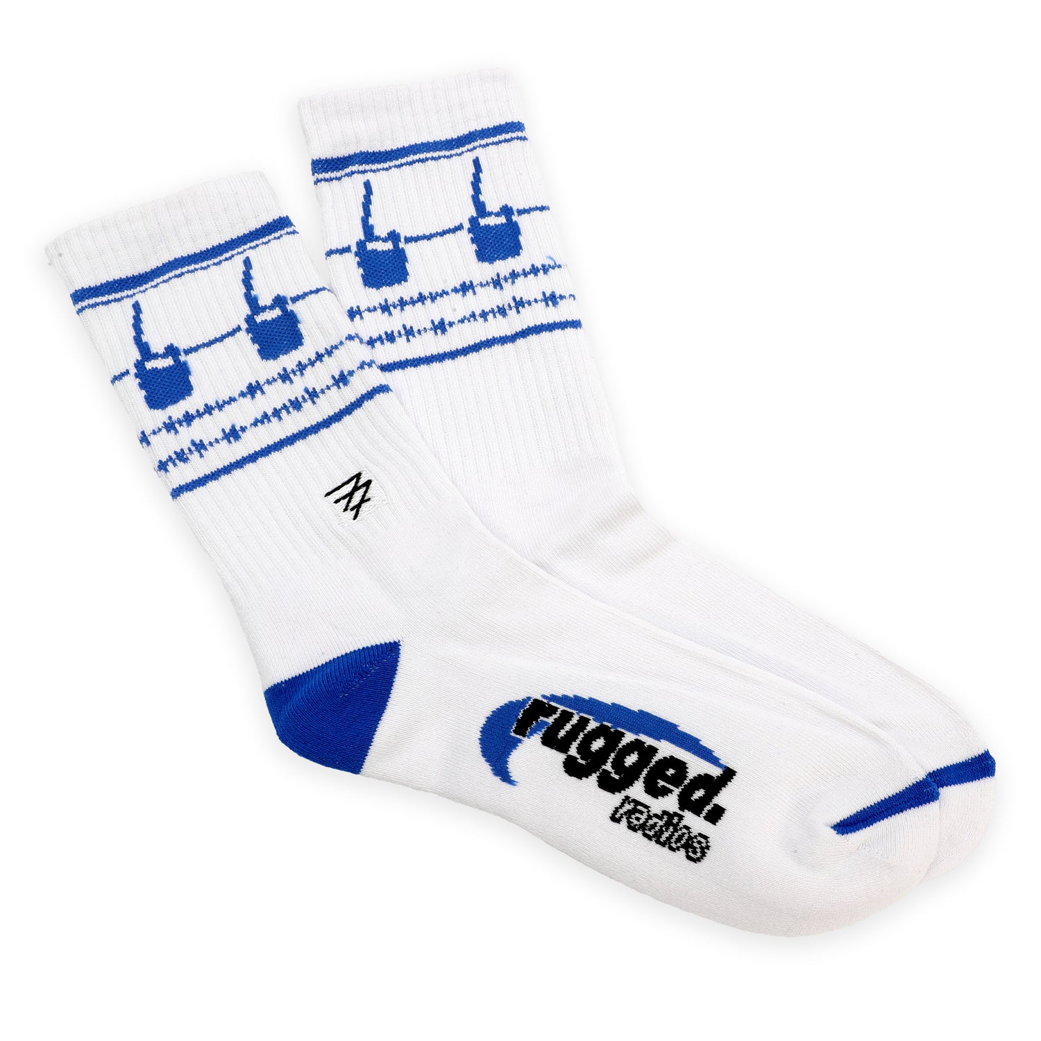 Rugged Radios 'Fast Friends' Crew Socks - Durable & Comfortable Hiking Socks for Outdoor Adventures, Motorcycle Riding & Work Boots