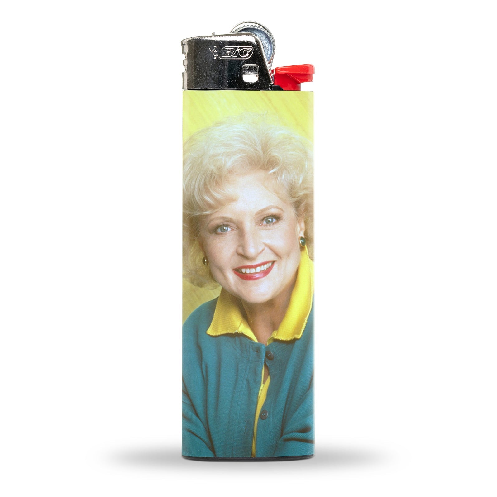 Betty White Themed Collectible Lighter - Vintage Style Windproof Metal Lighter for Cigarettes, Candles & Outdoor Use - Perfect for Camping, BBQ, and Gifts